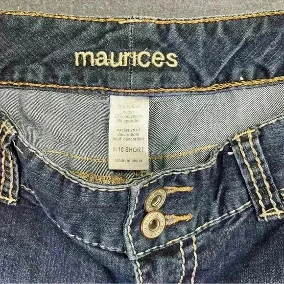 Maurices Denim Bootcut Jeans Womens 9/10 Short Stretch Comfy cute Winter 1141 - Picture 2 of 9